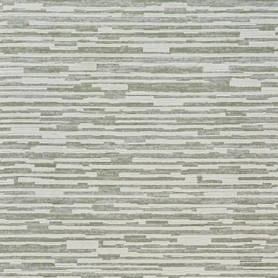 Beige and Green Abstract Distressed Area Rug Photo 3