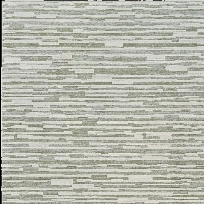 Beige and Green Abstract Distressed Area Rug Photo 4