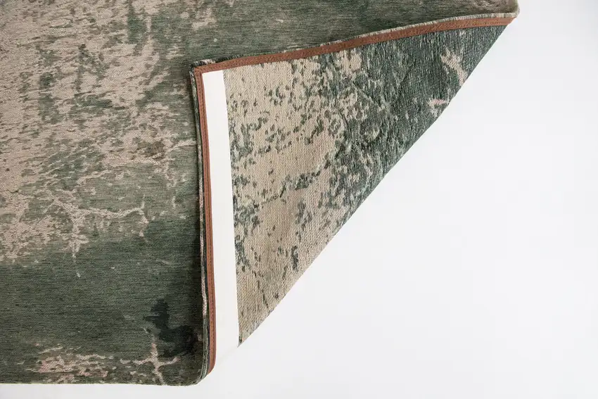 Beige and Green Abstract Non Skid Area Rug Photo 4