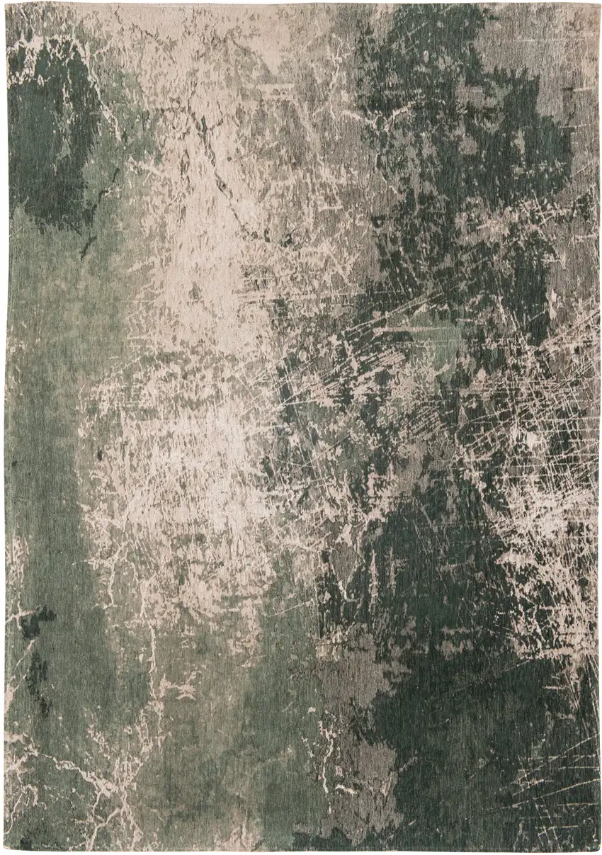 Beige and Green Abstract Non Skid Area Rug Photo 2