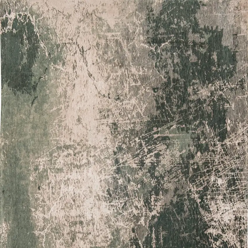 Beige and Green Abstract Non Skid Area Rug Photo 6