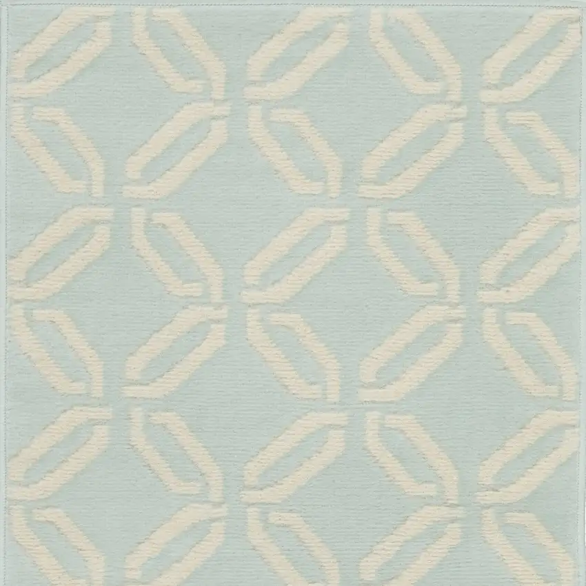 Beige and Green Trellis Area Rug Photo 4