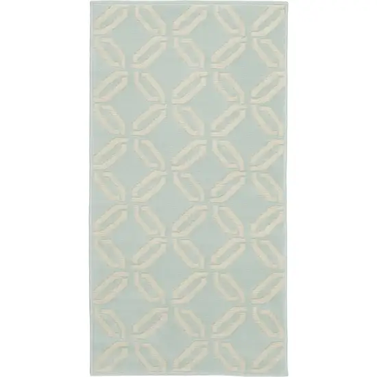 Beige and Green Trellis Area Rug Photo 1
