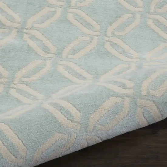 Beige and Green Trellis Area Rug Photo 6