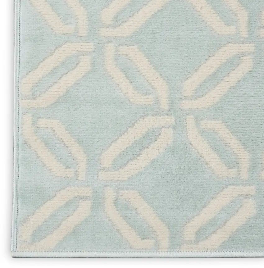 Beige and Green Trellis Area Rug Photo 7