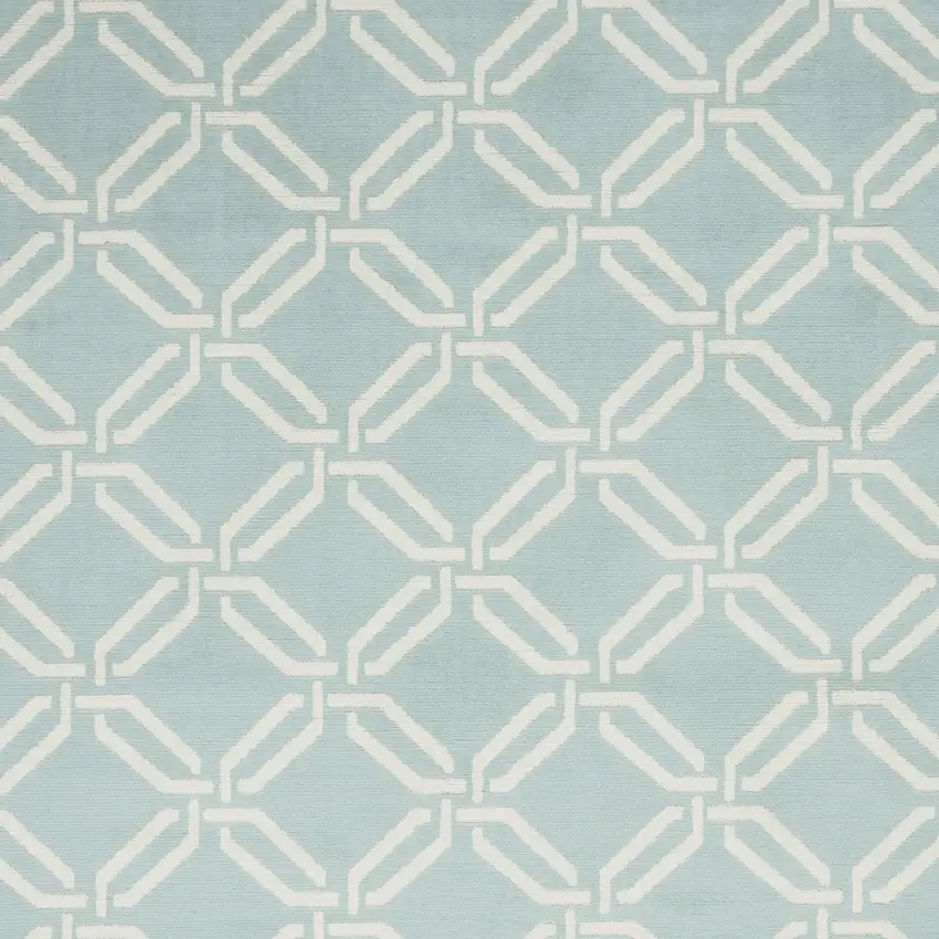 Beige and Green Trellis Non Skid Area Rug Photo 8