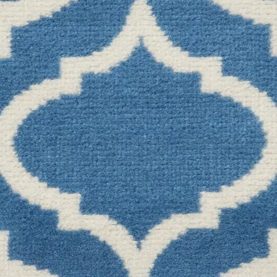 Beige and Green Trellis Non Skid Area Rug Photo 2