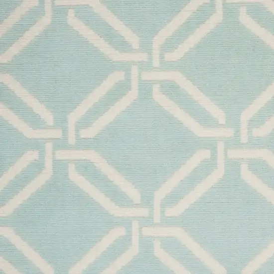 Beige and Green Trellis Non Skid Area Rug Photo 6