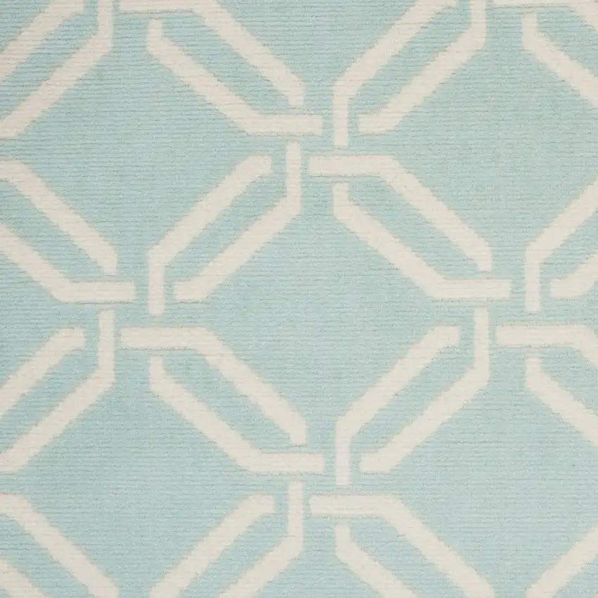 Beige and Green Trellis Non Skid Area Rug Photo 6