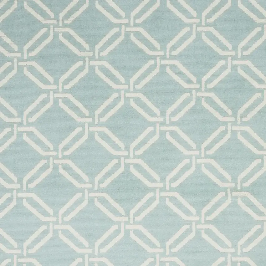 Beige and Green Trellis Non Skid Area Rug Photo 4
