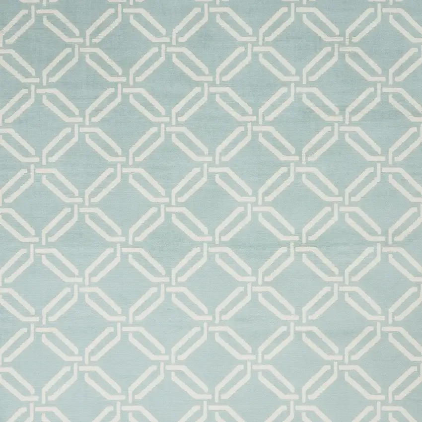 Beige and Green Trellis Non Skid Area Rug Photo 9
