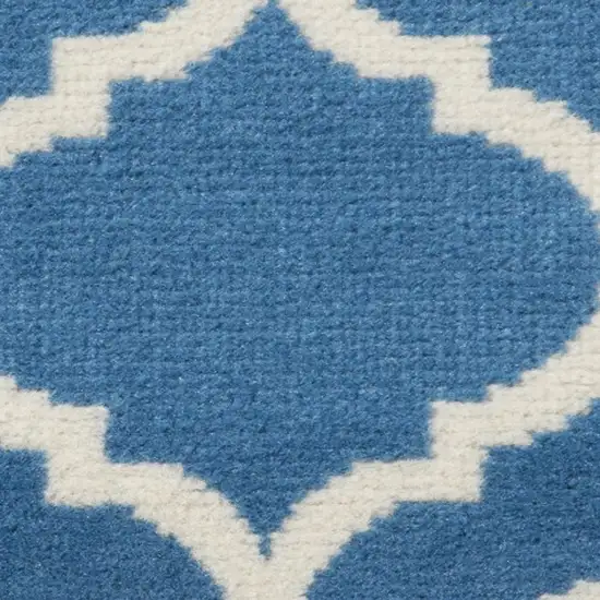 Beige and Green Trellis Non Skid Area Rug Photo 4