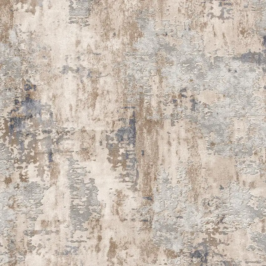 Beige and Ivory Abstract Area Rug Photo 1