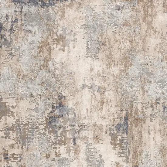 Beige And Ivory Abstract Area Rug Photo 6