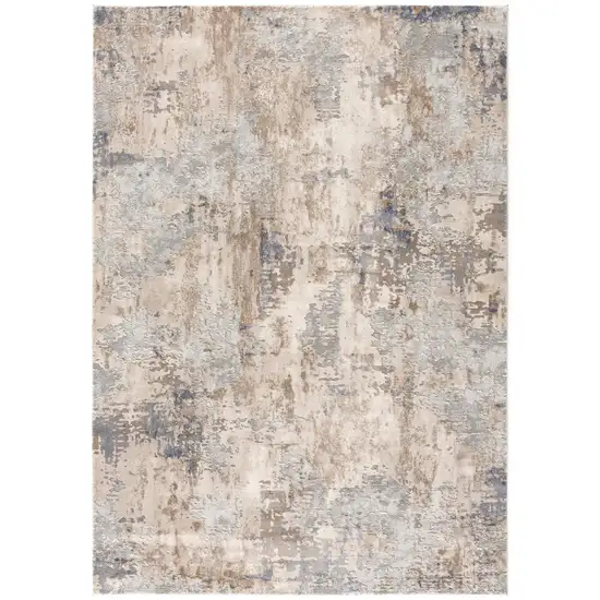 Beige And Ivory Abstract Area Rug Photo 7