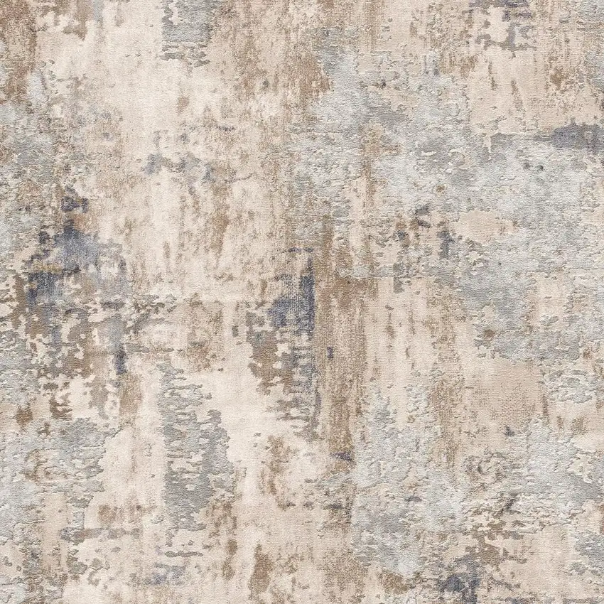 Beige And Ivory Abstract Area Rug Photo 7