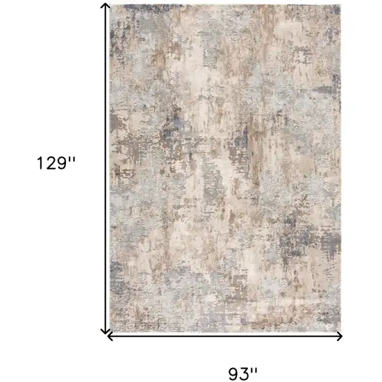 Beige Abstract Dhurrie Area Rug Photo 3