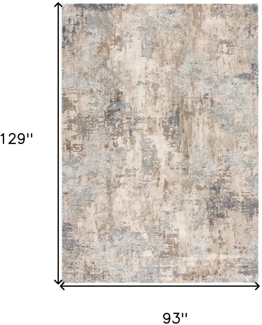 Beige Abstract Dhurrie Area Rug Photo 3