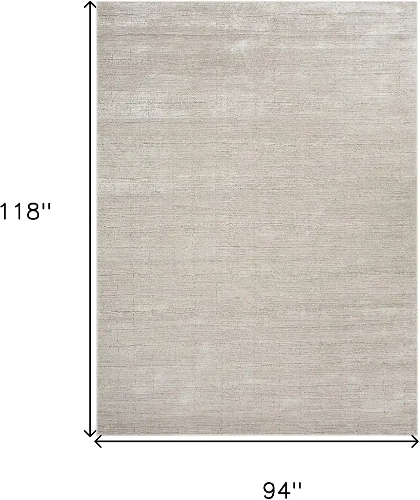 Beige and Ivory Abstract Power Loom Area Rug Photo 9