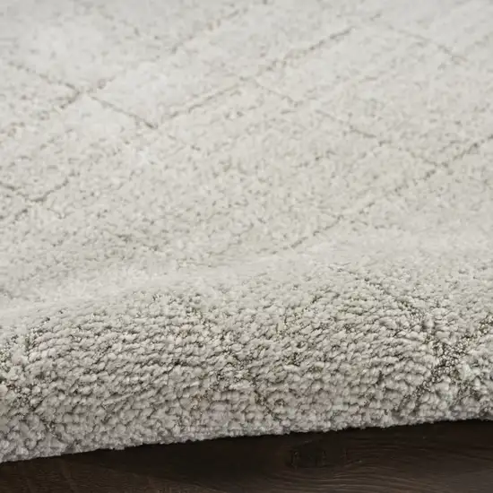 Beige and Ivory Abstract Power Loom Area Rug Photo 9