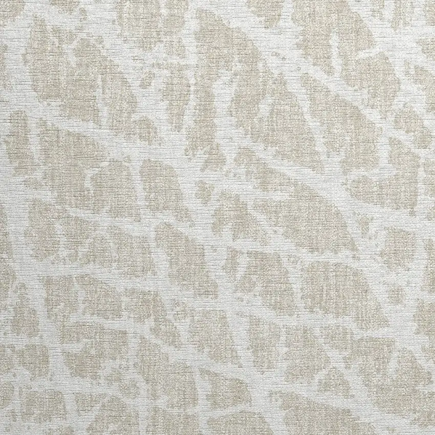 Beige and Ivory Abstract Washable Non Skid Indoor Outdoor Area Rug Photo 6