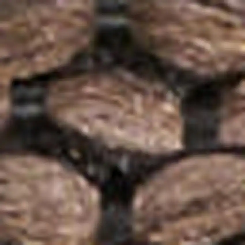 Beige and Ivory Damask Distressed Non Skid Area Rug Photo 5