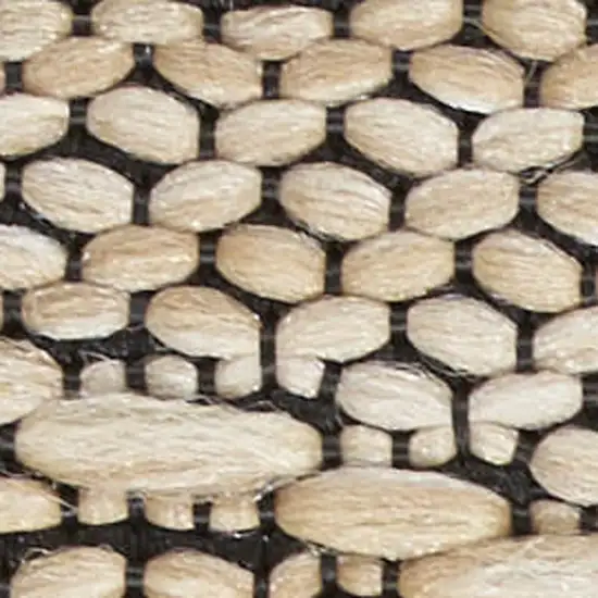 Beige and Ivory Damask Distressed Non Skid Area Rug Photo 1