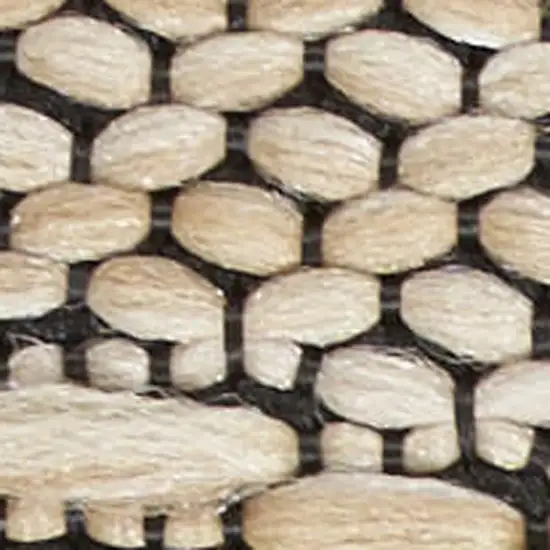 Beige and Ivory Damask Distressed Non Skid Area Rug Photo 6