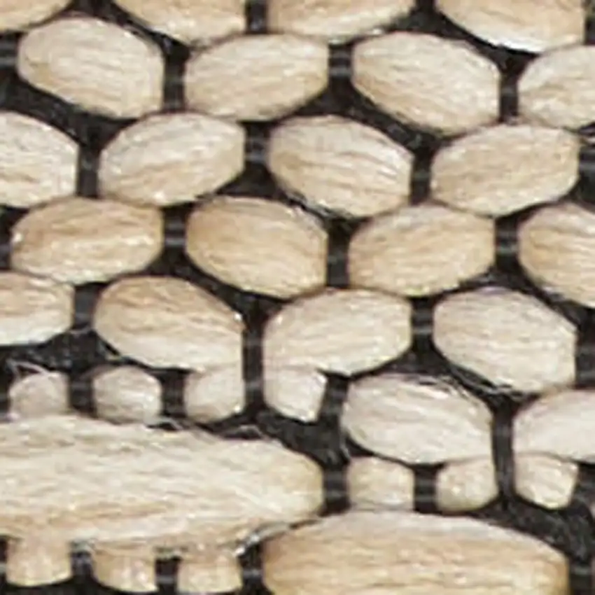 Beige and Ivory Damask Distressed Non Skid Area Rug Photo 6