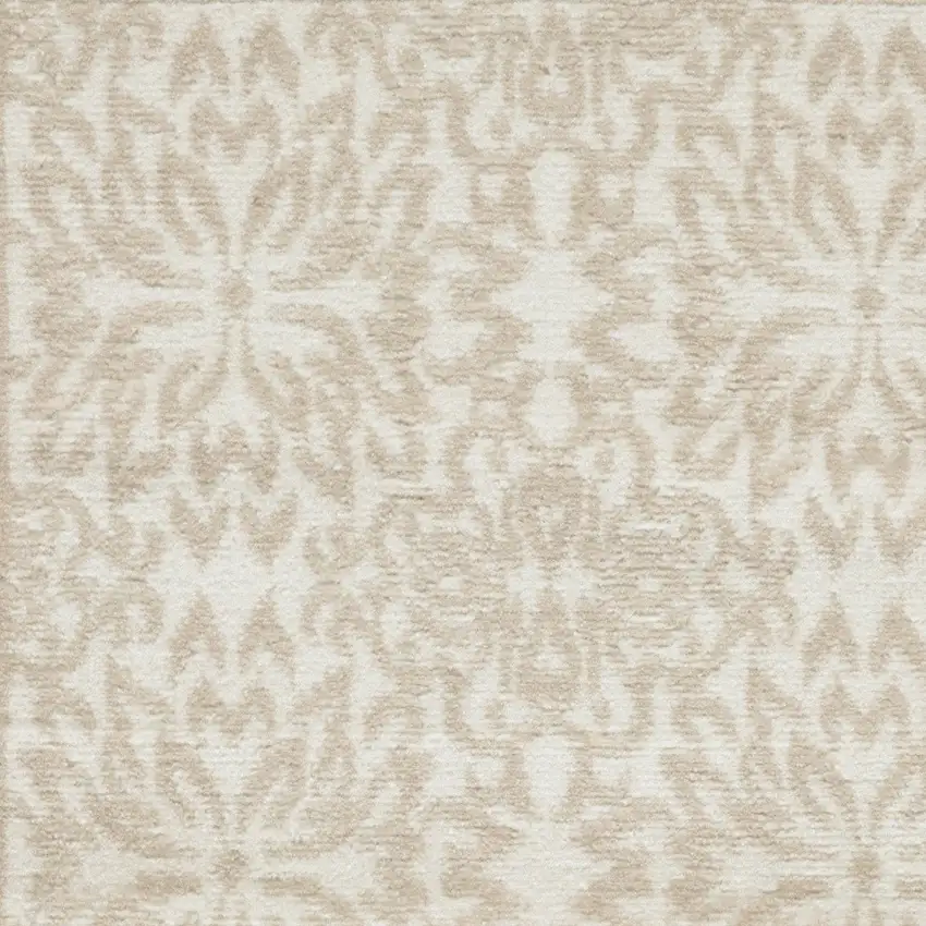 Beige and Ivory Floral Area Rug Photo 9