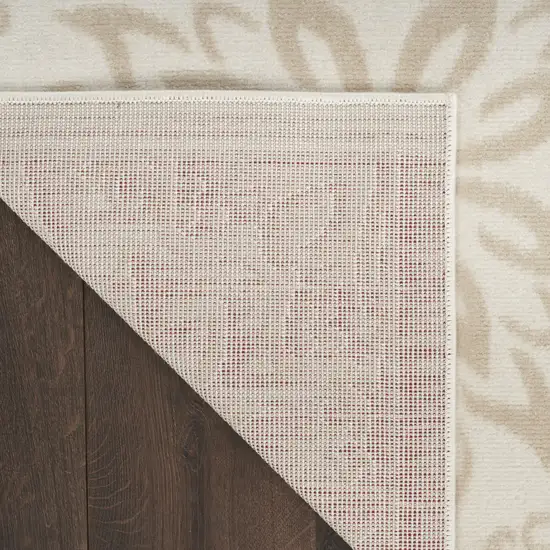 Beige and Ivory Floral Area Rug Photo 6