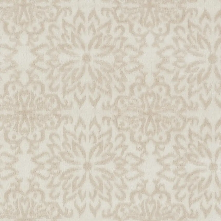 Beige and Ivory Floral Area Rug Photo 7