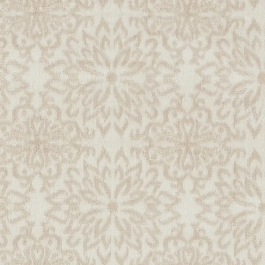 Beige and Ivory Floral Area Rug Photo 9