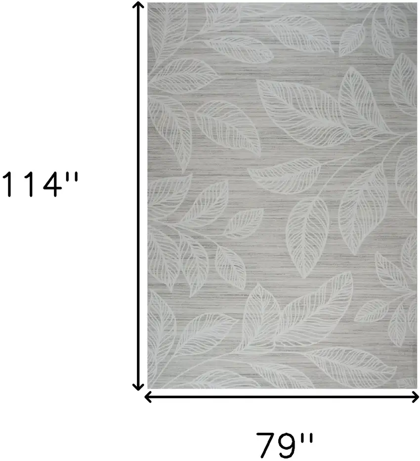 Beige and Ivory Floral Distressed Area Rug Photo 3