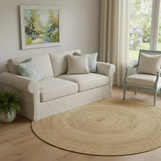 Beige and Ivory Floral Non Skid Area Rug Photo 1