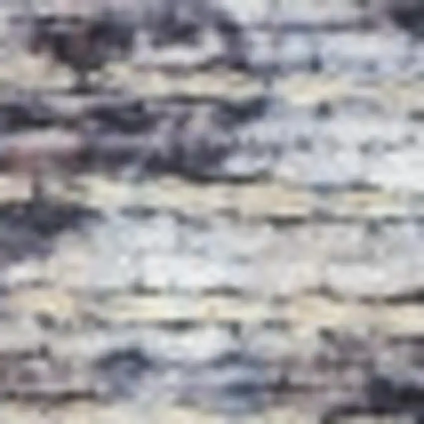 Beige and Ivory Floral Power Loom Distressed Washable Area Rug Photo 1