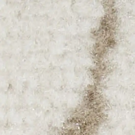 8' Beige And Ivory Floral Runner Rug Photo 3