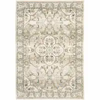 Photo of Beige and Ivory Medallion Area Rug