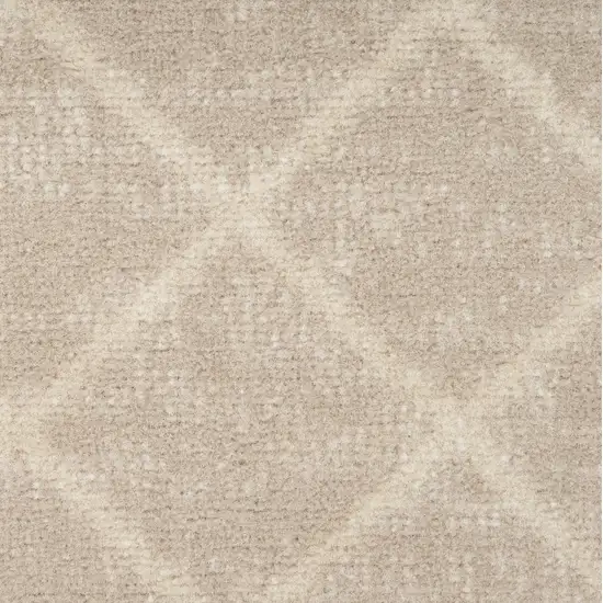 Beige and Ivory Moroccan Power Loom Area Rug Photo 1