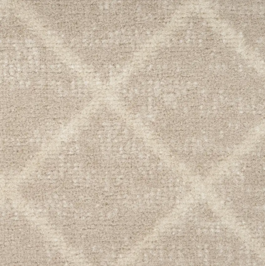 Beige and Ivory Moroccan Power Loom Area Rug Photo 1