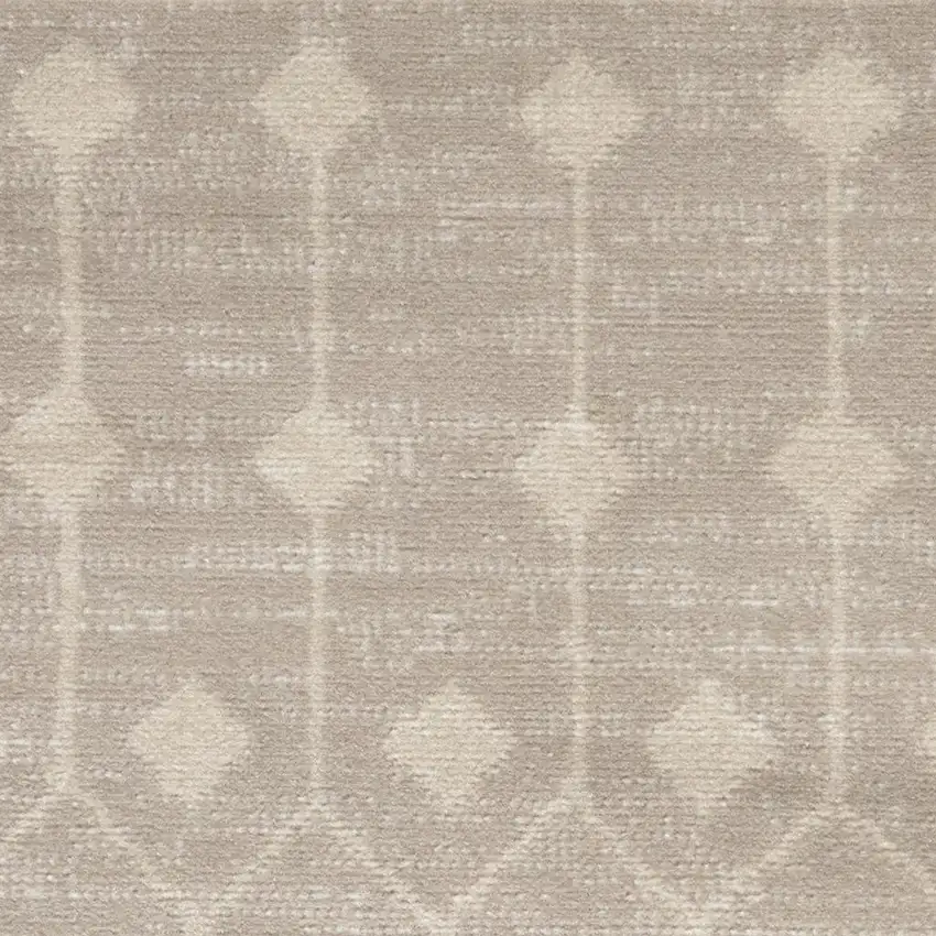 Beige and Ivory Moroccan Power Loom Area Rug Photo 3