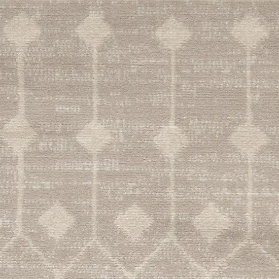 Beige and Ivory Moroccan Power Loom Area Rug Photo 3