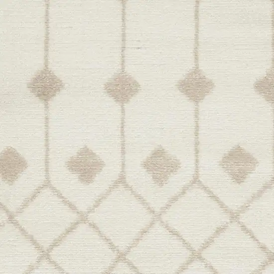 Beige and Ivory Moroccan Power Loom Area Rug Photo 1