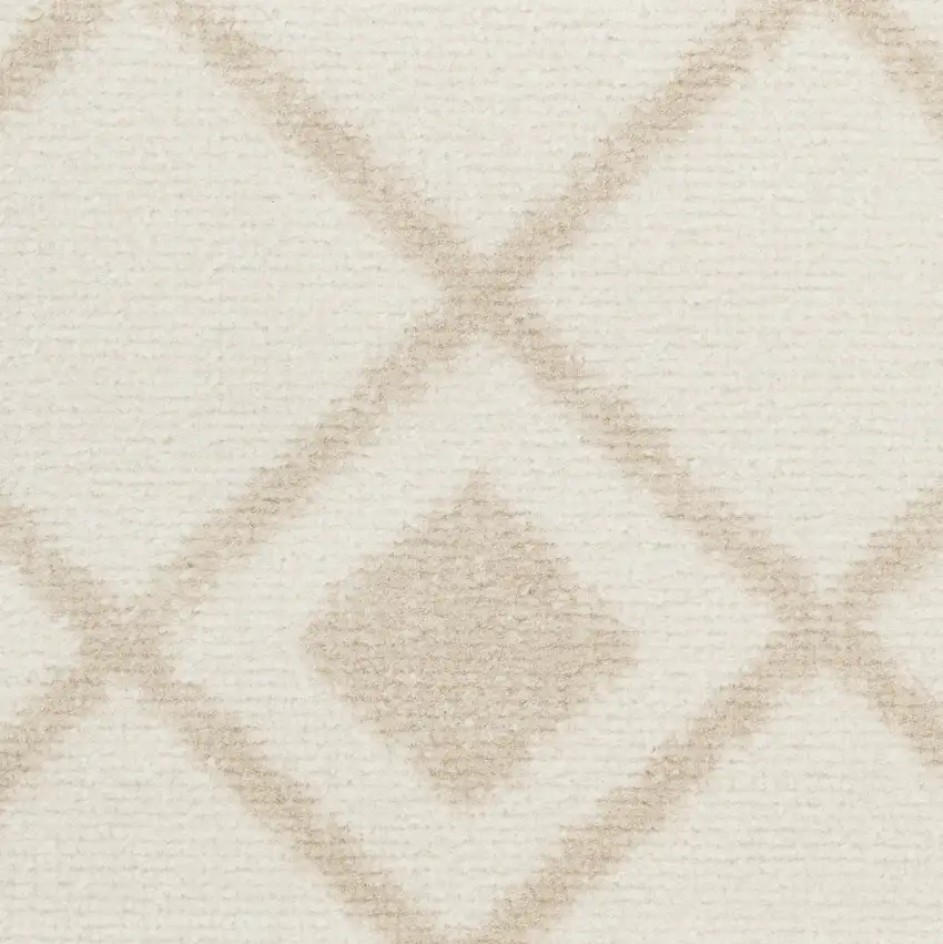 8' Beige And Ivory Moroccan Runner Rug Photo 4