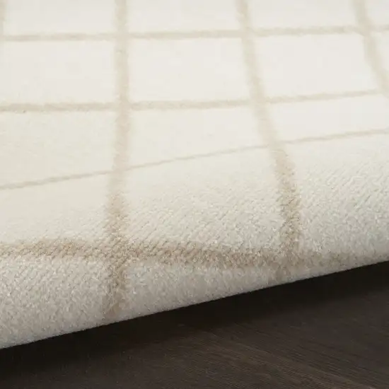 8' Beige And Ivory Moroccan Runner Rug Photo 9