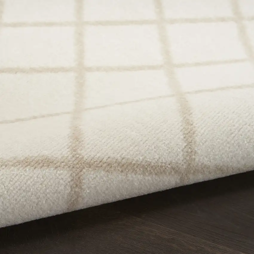 8' Beige And Ivory Moroccan Runner Rug Photo 9