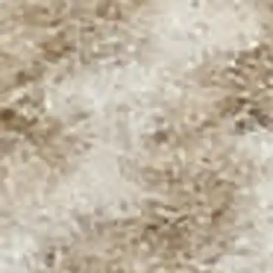 Beige and Ivory Plaid Power Loom Area Rug Photo 1