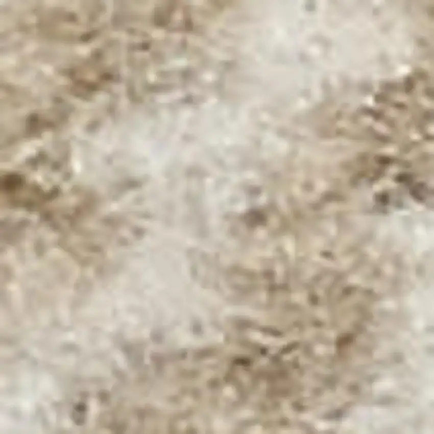 Beige and Ivory Plaid Power Loom Area Rug Photo 1