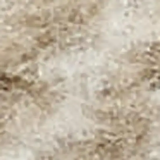 Beige and Ivory Plaid Power Loom Area Rug Photo 1