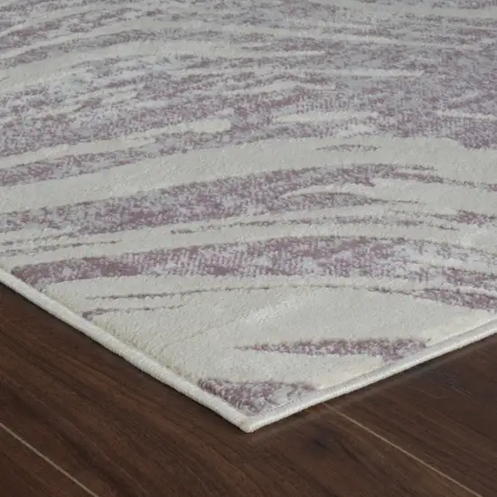 Beige and Purple Abstract Distressed Area Rug Photo 9